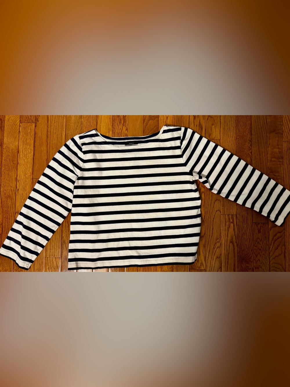 Classic Navy & White Striped Kids Top - Classic Fit